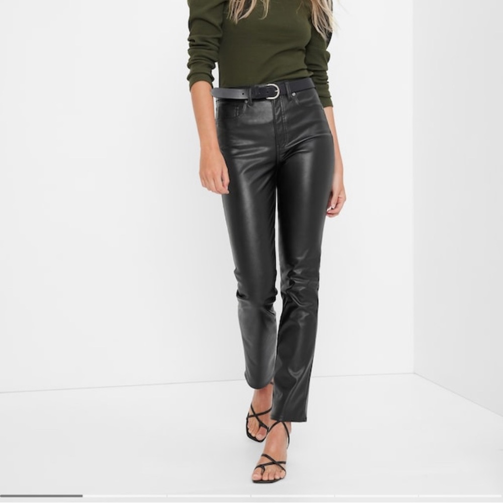 Gap High Rise Vintage Slim faux Leather Pants NWT